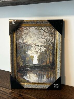 Halloween Petal Lane Vintage Framed Ghost Wall Art